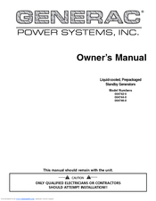 Generac Power Systems 004744-0 Owner's Manual