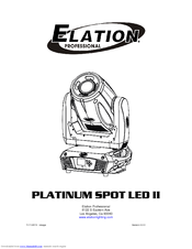Elation PLATINUM SPOT LED II User Manual