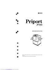 Ricoh Priport JP1050 Operating Instructions Manual