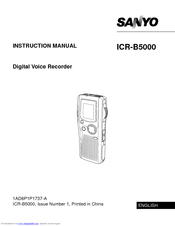 Sanyo ICR-B5000 Instruction Manual