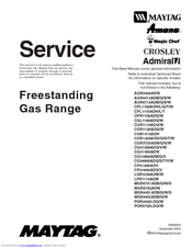 Maytag CG31400ADW Service Manual