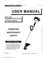 Mcculloch MAC 291 User Manual