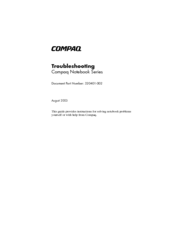 HP Compaq Notebook Troubleshooting Manual