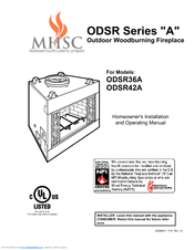 MHSC ODSR36A Installation And Operating Manual