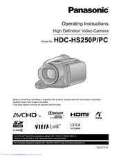 Panasonic HDC-HS250P/PC User Manual