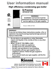 Rinnai QP85N User's Information Manual