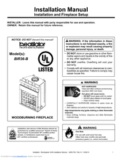 Heatilator Birmingham 36-B Installation Manual