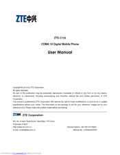 Zte C132 User Manual