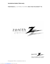 Zenith H32H49S Installation Manual