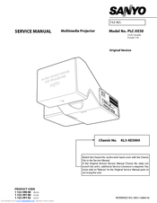 Sanyo PLC-XE50 Service Manual