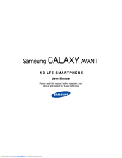 Samsung Galaxy Avant User Manual