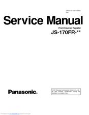 Panasonic JS-170FR Series Service Manual