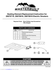 Masterbuilt 20070910 DIGITAL SMOKEHOUSE Instructions