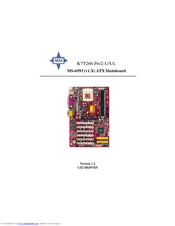 MSI K7T266 Pro2-U User Manual