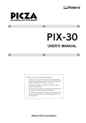 Roland Picza PIX-30 User Manual
