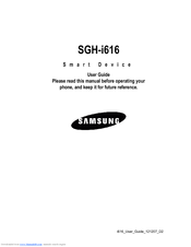 Samsung SGH-i616 User Manual