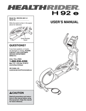 Healthrider H 92E User Manual
