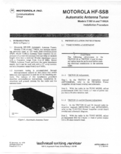 Motorola HF-SSB T1961A Installation Procedures Manual