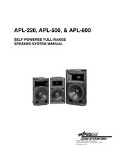Apogee Powered Loudspeaker APL-800 Manual