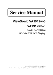 ViewSonic VA1912wb-3 Service Manual
