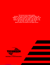 Tecumseh TVS75-120 Manual