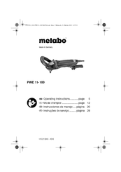 Metabo PWE 11-100 Operating Instructions Manual