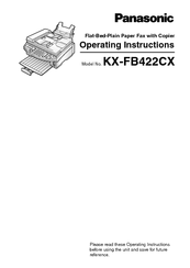 Panasonic KX-FB422CX Operating Instructions Manual