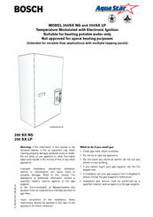Bosch AQUA STAR 250SX NG Manual