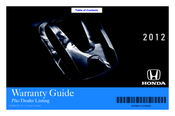 Honda 2012 Warranty Manual
