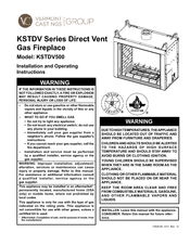 Vermont Castings KSTDV500 Installation And Operating Instructions Manual