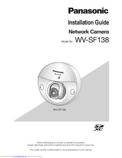 Panasonic WV-SF138 Installation Manual