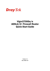 Draytek Vigor2700Ge Quick Start Manual
