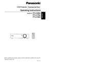 Panasonic PTLC80U - LCD PROJECTOR Operating Instructions Manual