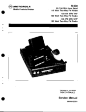 Motorola Radius M33DGC20A2AA Service Manual