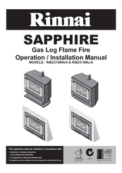 Rinnai Sapphire RIB2310ML/A Operation & Installation Manual