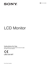 Sony LMD-2451MT Instructions For Use Manual