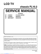Funai Sylvania LC260SS1 Service Manual