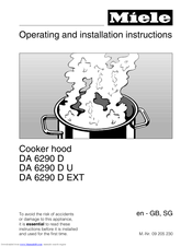 Miele DA 6290 D Operating And Installation Instructions