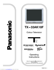 Panasonic TX-33AK10F Operating Instructions Manual
