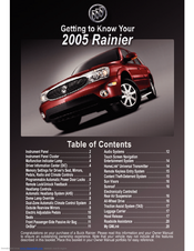 Buick Rainier 2005 Getting To Know Manual