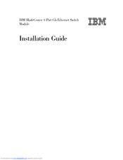 Ibm BladeCenter 4-Port Installation Manual