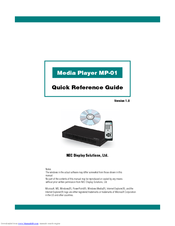 NEC MP-01 Quick Reference Manual