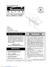 Kenmore 141.16688800 Use And Care Manual