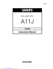 Sanyo SANUPS A11J Instruction Manual