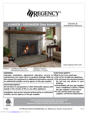 Regency L540EB-LP Owners & Installation Manual