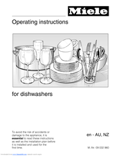 Miele dishwasher Operating Instructions Manual