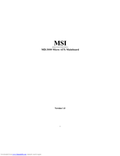 MSI MD-3000 User Manual