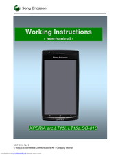 Sony Ericsson XPERIA arc Working Instructions