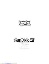 SanDisk CompactFlash Product Manual