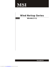 MSI Wind Nettop Series MS-6496 User Manual